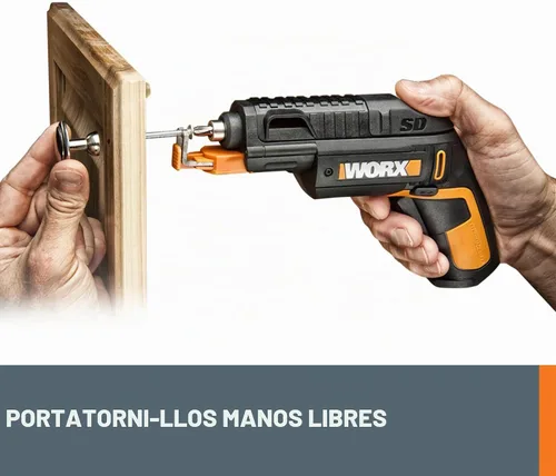 Vista 2 de WORX Destornillador inalámbrico, juego de 4 V y 6 bits con soporte