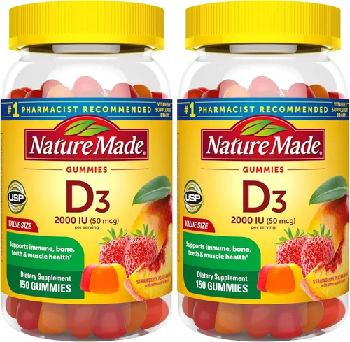 Vista 9 de Nature Made - Gomitas para adultos, vitamina D3, tamaño de valor, fresa, melocotón y mango, 2844, 1