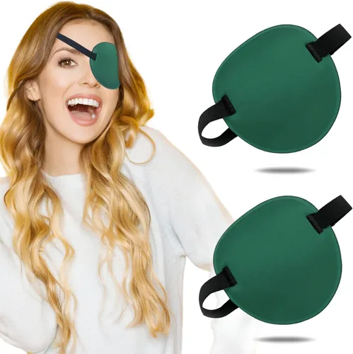 Vista 16 de 2 parches oculares ajustables para tratar la ambliopía u ojo vago, válidos para el ojo derecho o izquierdo, color negro