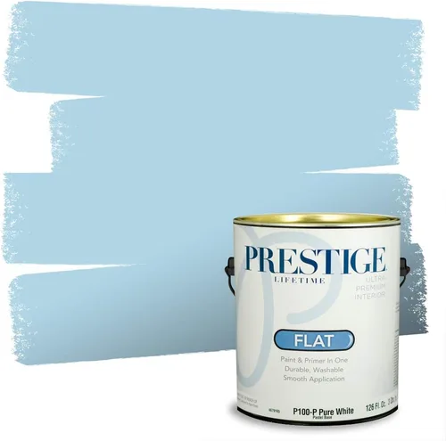 Vista 48 de Prestige Paints. - Base y pintura para exteriores en un solo galón, 1 galón. plano, comparable con Sherwin Williams Topsail.