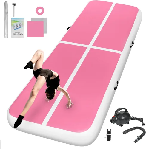 Vista 8 de Colchoneta de Gimnasia Inflable 10ft/13ft/16ft/20ft/ Colchonetas de Pista de Volteretas de Aire 4/8 pulgadas de Grosor para Uso