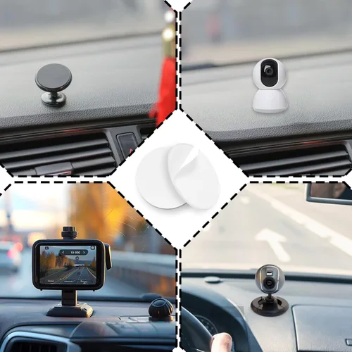 Vista 3 de 40 almohadillas adhesivas redondas de 1 pulgada, almohadillas adhesivas adhesivas de doble cara, cinta de montaje redonda resistente, puntos