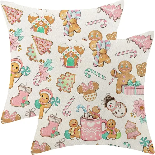 Vista 9 de Fundas de almohada de Navidad 40 x 40 cm, juego de 2 cojines con diseño de copo de nieve, a cuadros color negro y rojo, funda de almohada de búfalo