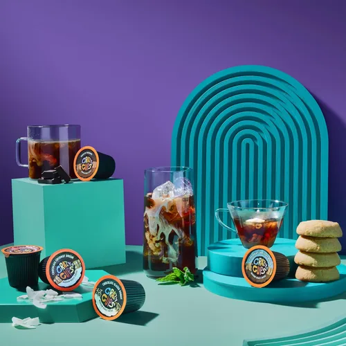 Vista 3 de Crazy Cups - Cápsulas reciclables de café tostado medio saborizado p/K-Cup/Keurig, caliente o helado, sabor a Chocolate Peanut Butter