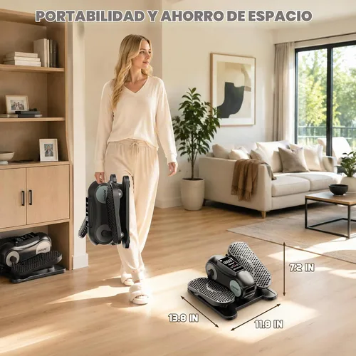 Vista 7 de Yagud Under Desk Elliptical Machine, Elliptical Leg Exerciser as Seen on TV Negro