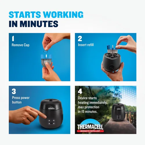 Vista 5 de Thermacell Recambios recargables para repelente contra mosquitos; Fórmula repelente avanzada que proporciona una zona de protección de 20 pies