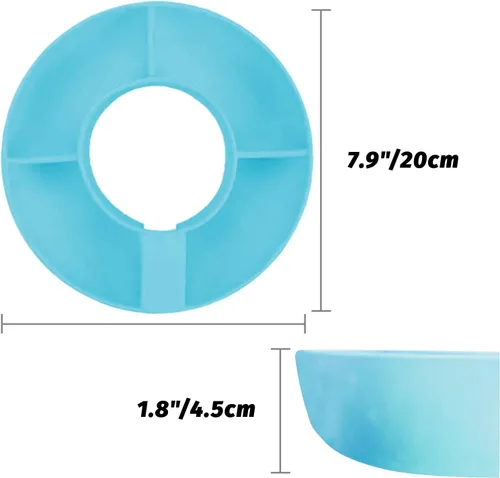 Vista 2 de DMTINTA Tazón de aperitivo para vaso Stanley de 40 onzas con asa, compatible con Stanley Cup, anillo reutilizable para aperitivos, azul celeste