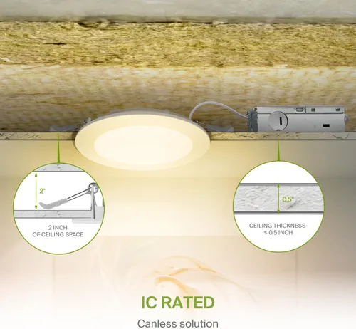 Vista 7 de ASD Paquete de 6 luces LED empotrables inteligentes de 6 pulgadas, 15 W, luces RGBW que cambian de color, compatibles con Alexa y Google Assistant