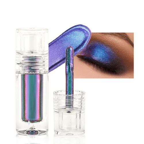 Vista 19 de evpct Paleta de sombra de ojos Teal Sapphire Blue Dark Purple Chameleon individual, maquillaje metálico con efecto duocromo y multicromo