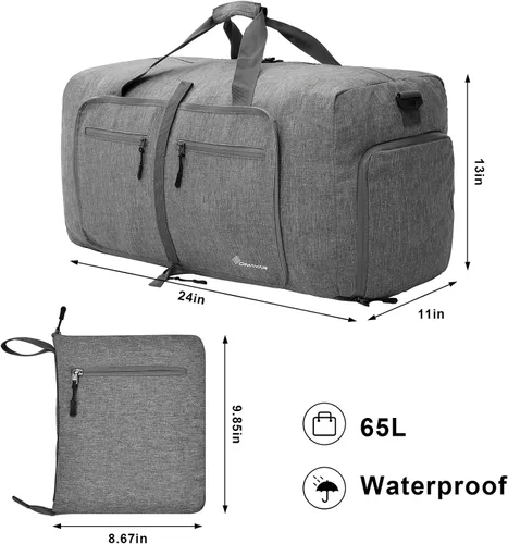 Vista 2 de Bolsa de viaje con compartimento para zapatos unisex resistente al agua
