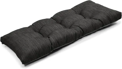 Vista 8 de baibu Almohadilla de banco clásica de 36 pulgadas de color sólido con lazos, almohada de banco rectangular súper suave para interiores y exteriores