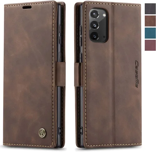 Vista 16 de Funda tipo cartera para Samsung Galaxy Note 20 Ultra, piel sintética, cierre magnético, con ranuras para tarjetas, bolsillos para efectivo
