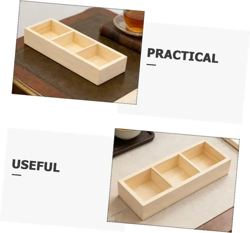 Vista 3 de Organizador pequeño de almacenamiento de bolsas de té de madera