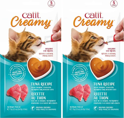 Vista 9 de Catit Creamy - Paquetes personalizados de golosinas para gato que puede lamer