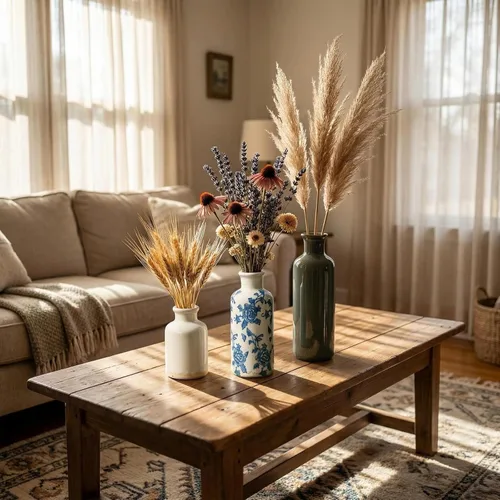 Vista 56 de Juego de jarrones de cerámica, jarrones de flores para decoración del hogar, decoración moderna de granja, centros de mesa de sala de estar, cocina