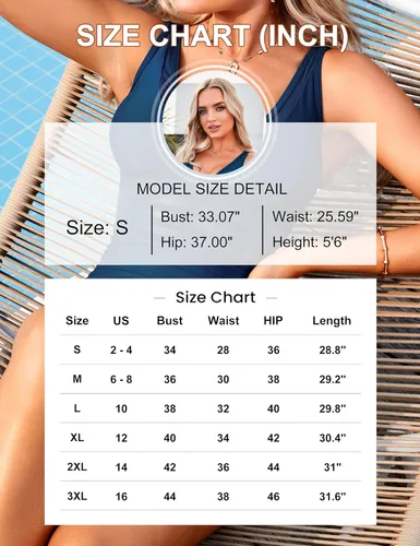 Vista 7 de BMJL Traje de baño sexy de una pieza con control de abdomen para mujer, con cuello en V