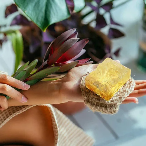 Vista 7 de Paquete de 3 moldes de silicona para jabón, 6 cavidades, molde de jabón de silicona rectangular, ovalado y formas de flores, moldes de jabón