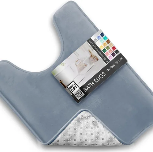 Vista 18 de Clara Clark tapete para baño, regadera o tina, de gomaespuma, negro, antiderrapante