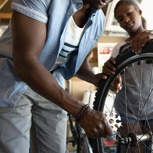 Vista 5 de Herramienta increíble 19 en 1, Easy N Genius, multiherramienta FEX 18 en 1 de acero inoxidable para copos de nieve (plata)