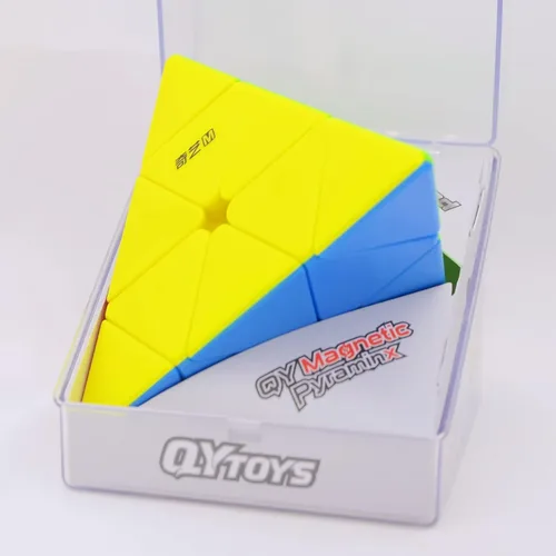 Vista 2 de Bukefuno QY Toys MS Series 3x3 pirámide de velocidad magnética, cubo sin pegatinas QY MS M Pyraminx Mofangge Speed Cube versión 2020