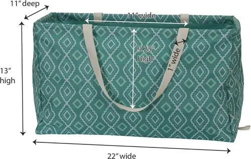 Vista 47 de Household Essentials Bolso de lona Krush con estampado floral blanco y azul, bolsa multiusos para todos los propósitos Floral azul