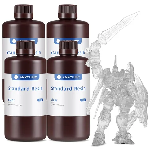 Vista 17 de ANYCUBIC - Resina de curado UV de 405 nm para impresión 3D SLA y LCD, alta precisión, rapidez de curado y excelente fluidez (color blanco, 37.27 oz)