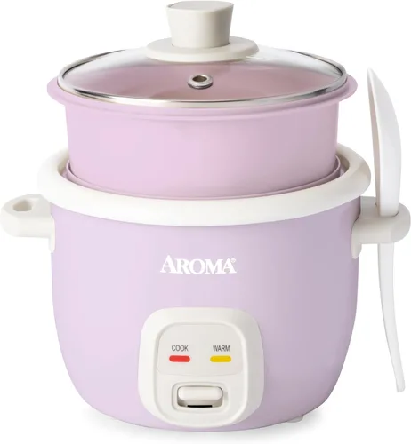 Vista 8 de AROMA® CoreCoat - Arrocera con cesta emergente para cocinar al vapor (4 tazas cocinadas, 2 tazas sin cocinar)