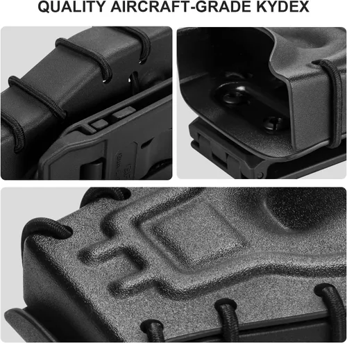 Vista 4 de Kydex - Bolsa para esposas para cinturón de trabajo, funda para esposas Asp, esposas con bisagras, esposas de cadena, esposas rígidas plegables.