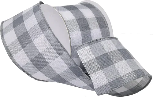 Vista 12 de Morex Ribbon Cinta de tafetán Cambridge con cable, 1.5 pulgadas por 10 yardas, gris, 7398.40/10-631