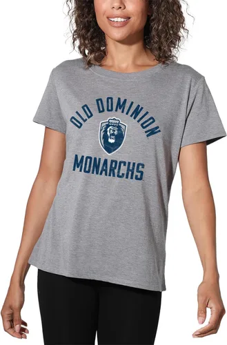 Vista 85 de Colección oficial de camisetas sueltas con logotipo desgastado grande universitario para mujer, jaspeado atlético