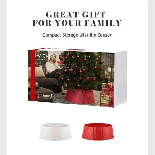 Vista 6 de Tree Nest Collar redondo para árbol de Navidad, anillo redondo para árbol de Navidad, cubierta de base, decoraciones de Navidad para árbol
