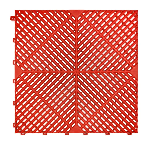 Vista 11 de SafeRacks Losas de piso de garaje entrelazadas con nervaduras - Ventiladas, autodrenantes, antideslizantes, modulares, de polipropileno virgen