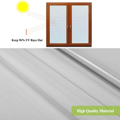 Vista 9 de Película de privacidad para ventana, película para puerta de vitral, tinte estático para ventana, control de calor, anti eliminación de UV
