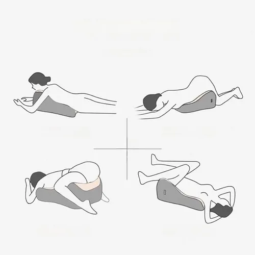 Vista 7 de Discreet - Almohada de cuña para parejas, cojín de espuma viscoelástica para asiento de cama, almohadilla de estrés para apoyo de intimidad