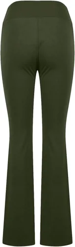 Vista 7 de DASAYO Womens Stretchy Thicken Warm Leggings Button Wide Leg Pant with Pockets Tummy Control Workout Pants Yoga Tights