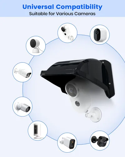 Vista 2 de Protector universal de plástico para cámara de seguridad solar y lluvia, cubiertas protectoras resistentes a la intemperie para cámaras de bala