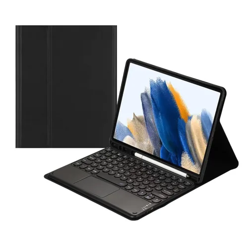 Funda con teclado táctil para Samsung Galaxy Tab A8 de 10.5 pulgadas modelo 2022 (SM-X200/X205/X207), con soporte para lápices, teclado Bluetooth