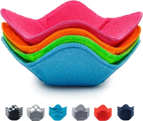 Vista 11 de Juego de 4 almohadillas calientes para tazas de caldo para microondas y platos calientes, multiusos, a prueba de calor