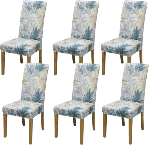 Vista 105 de Fundas para Sillas de Comedor, Juego de Fundas para Sillas de Comedor de 4 Piezas, Fundas Elásticas para Sillas de Cocina, Fundas para Sillas