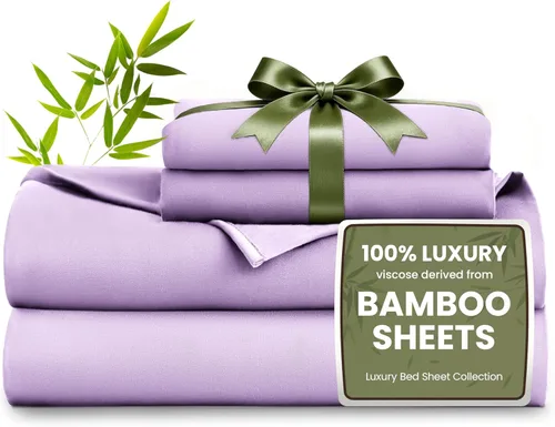 Vista 16 de Love's cabin Juego de sábanas tamaño individual de 3 piezas, 100% rayón derivado de bambú, refrescante y transpirable, bolsillo profundo suave