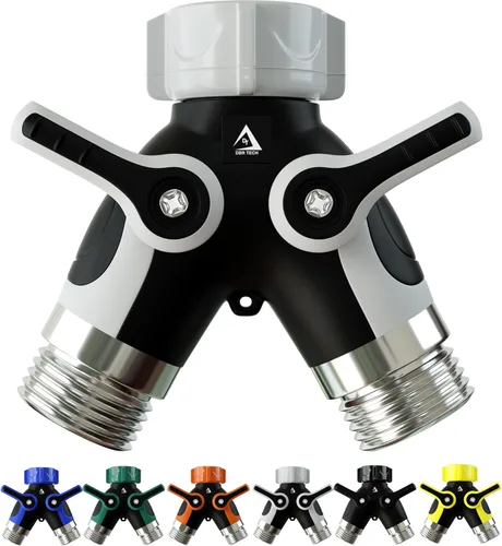 Vista 11 de DBR Tech® Divisor de Manguera de 2 Vías, Conector Metálico Resistente, Divisor de Manguera de Jardín de Dos Vías, Adaptador de Bib de Grifo de Flujo