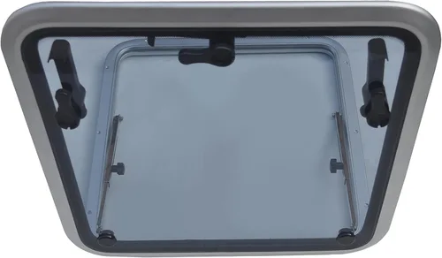 Vista 4 de Escotilla de cubierta cuadrada/escotilla marina - Escotilla de aluminio anodizado con vidrio templado para barco/yate/RV