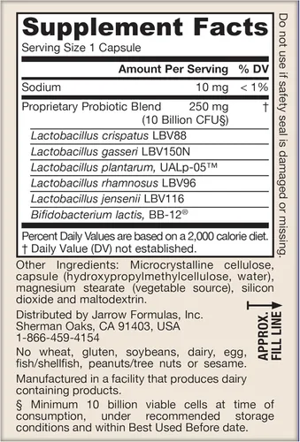 Vista 6 de Jarrow Formulas Paquete de probióticos con Jarro-Dophilus EPS 10 mil millones de CFU 120 cápsulas y Fem-Dophilus Advanced 10 mil millones CFU 30