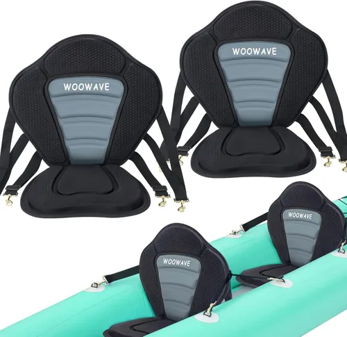 Vista 9 de WOOWAVE Asiento para Kayak Acolchado Deluxe, Asiento para Paddleboard Ajustable, Asiento para Barco Acolchado, Asiento para Pesca, Respaldo Alto