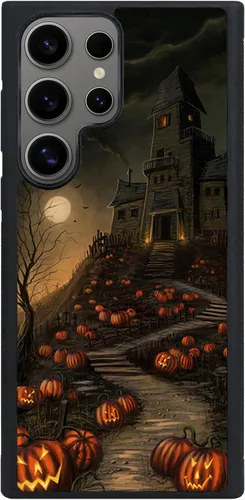 Vista 25 de Funda para Samsung Galaxy S20 5G - Funda de teléfono con patrón de casa embrujada de Halloween - Funda de TPU con protección de absorción de impactos
