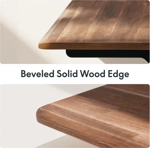 Vista 4 de FLEXISPOT E6 MAX - Escritorio de pie de madera maciza de acacia de 48 x 24 pulgadas, doble motor, capacidad de peso de 330 libras, escritorio