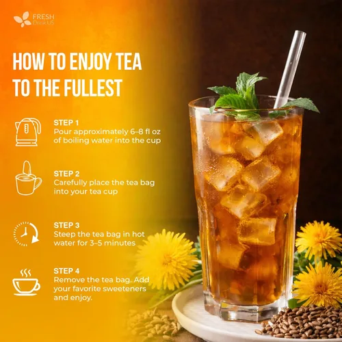 Vista 300 de FreshDrinkUS, 135 bolsas de té de jengibre y cúrcuma premium, ingredientes 100% naturales, mezcla hecha a mano de té de hierbas de cúrcuma