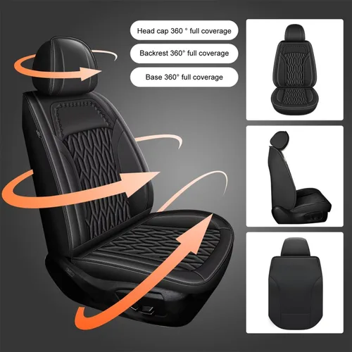 Vista 5 de AOMSAZTO Funda de asiento de automóvil personalizada para Honda Accord 2003-2017, protector de cojín de asiento de automóvil, impermeable, de piel