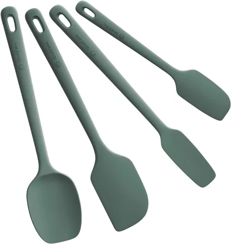 Vista 15 de ChefAide Juego de 3 espátulas de silicona, espátula de goma de grado alimenticio, mango fuerte mejorado con empuñadura ergonómica, resistente al