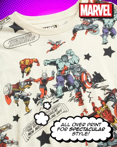Vista 2 de Marvel Spider-Man - Camisetas de manga corta con cuello redondo y manga corta para niños (talla 10-16)